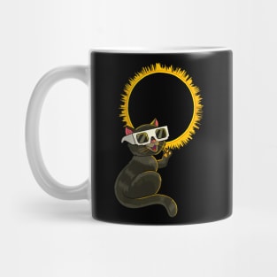 Solar Eclipse Funny Cat Eclipse Glasses 04 08 2024 Mug